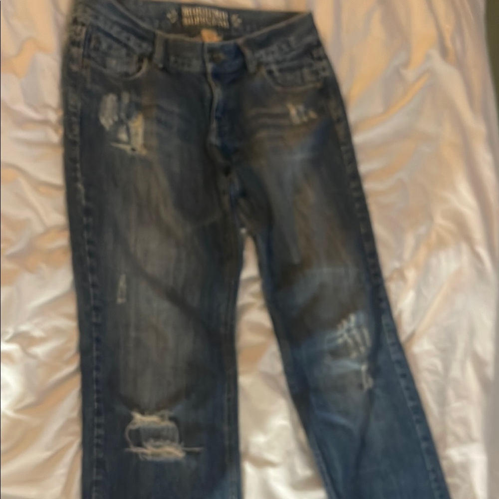 Mossimo Supply Co. Women's Distressed Blue Jeans
